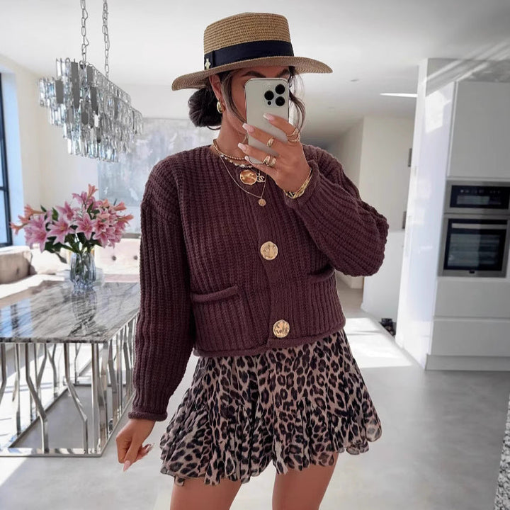 Stilla | Cozy Chic Kvinders Cardigan med Knapper og Lommer