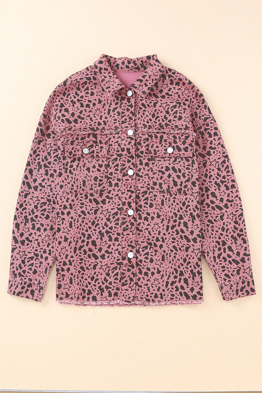 Stilla | Raw Hem Knap-Up Denim Jakke