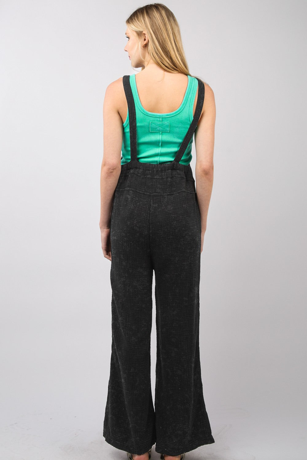 Stilla | J Texture Vaskede Bred Ben Overalls