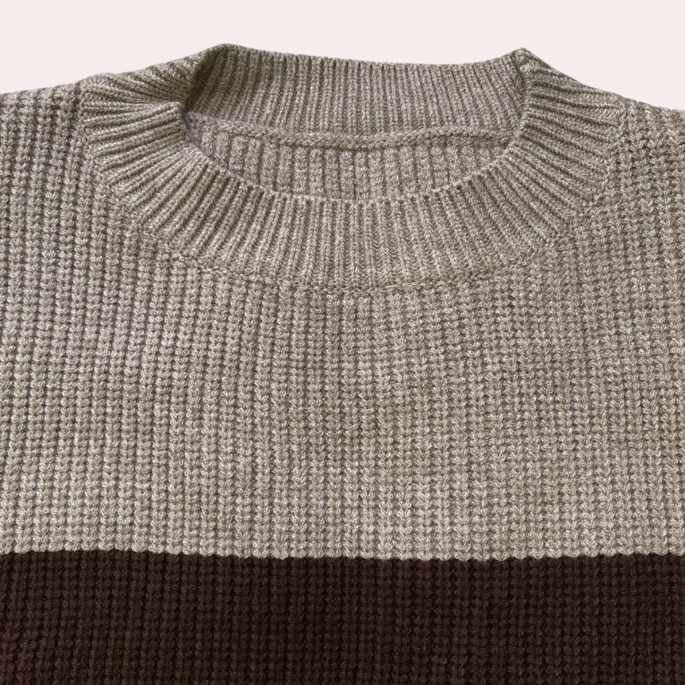 Stilla | Two-Tone Striktrøje med Udsnit Ærmer