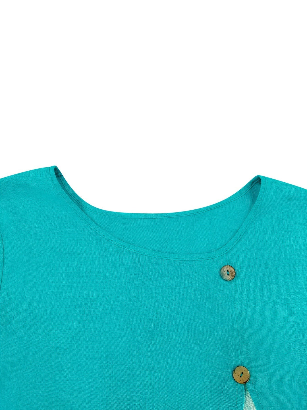 Stilla | Høj Kvalitet Linned Skjorte Retro Stil Let Bluse Med Knaplukning