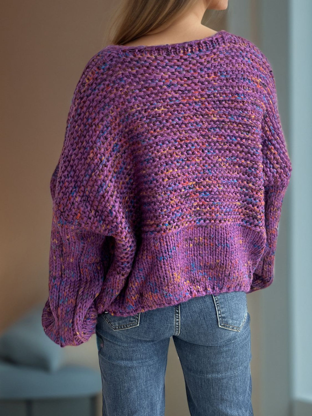 Stilla | Pullover med lange ærmer og dybe skuldre
