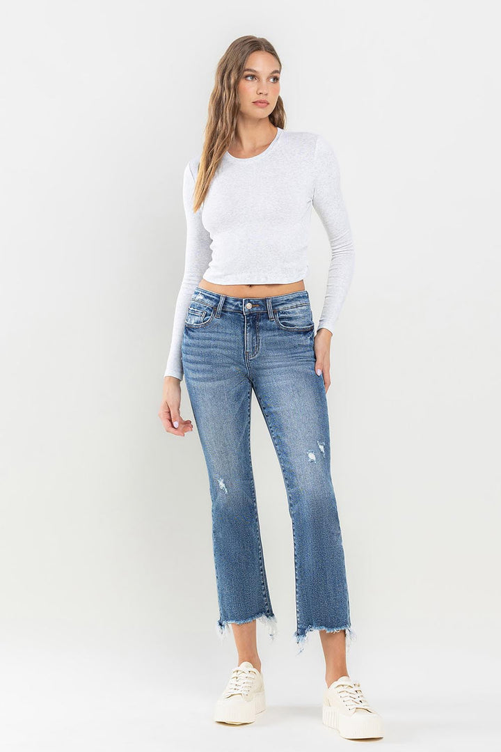 Stilla | Mid Rise Frayed Hem Jeans