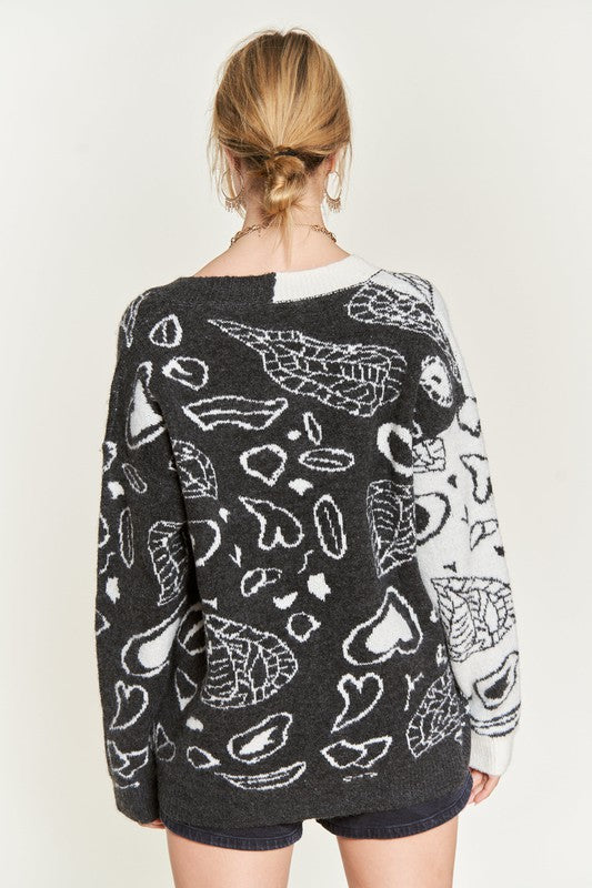 Stilla | Paisley Og Farveblok Cardigan