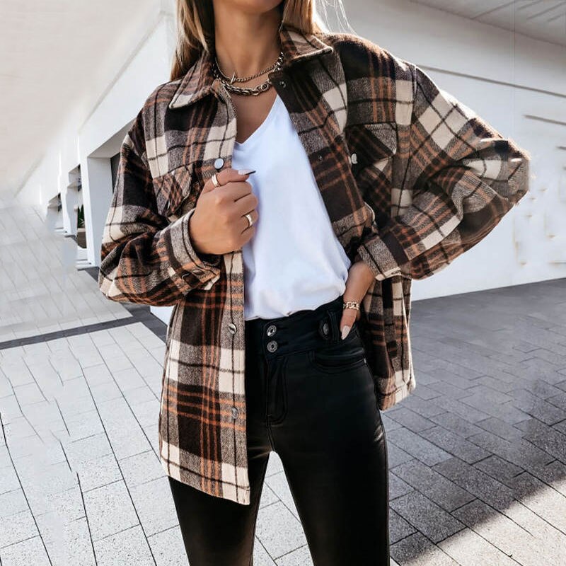 Stilla | Flanneljakke til damer - Stilfuld & Varm overtøj
