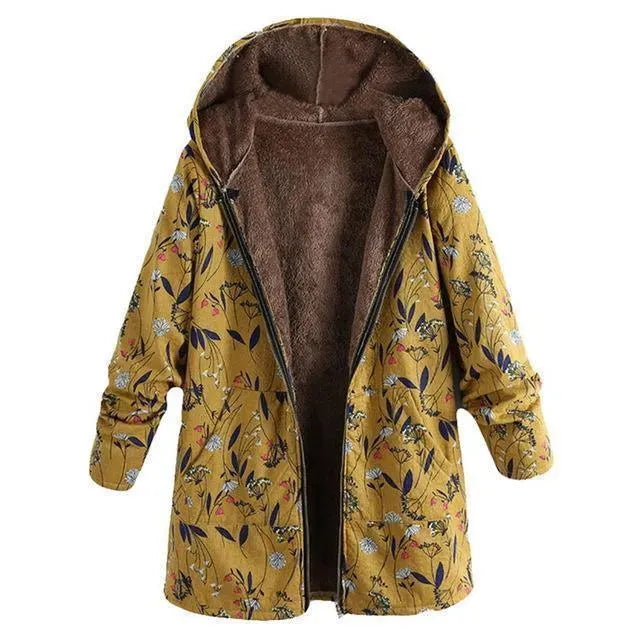 Stilla | Floral Locker Plus Size Vintersjakke