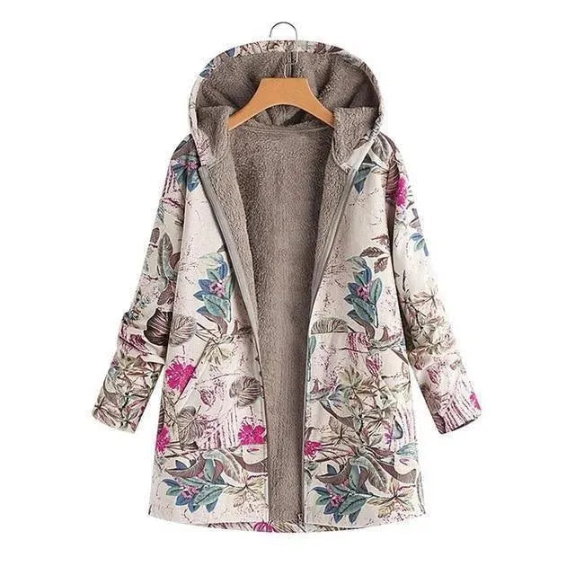 Stilla | Floral Locker Plus Size Vintersjakke