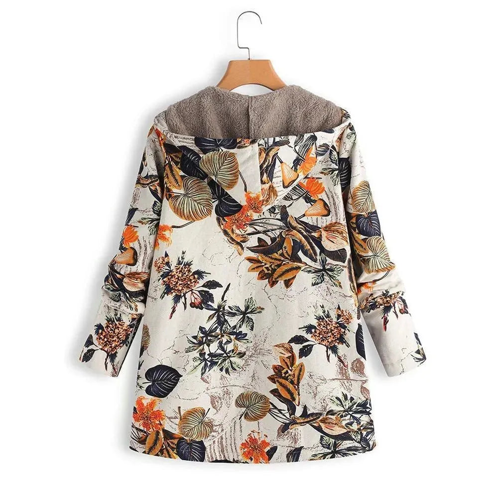Stilla | Floral Locker Plus Size Vintersjakke