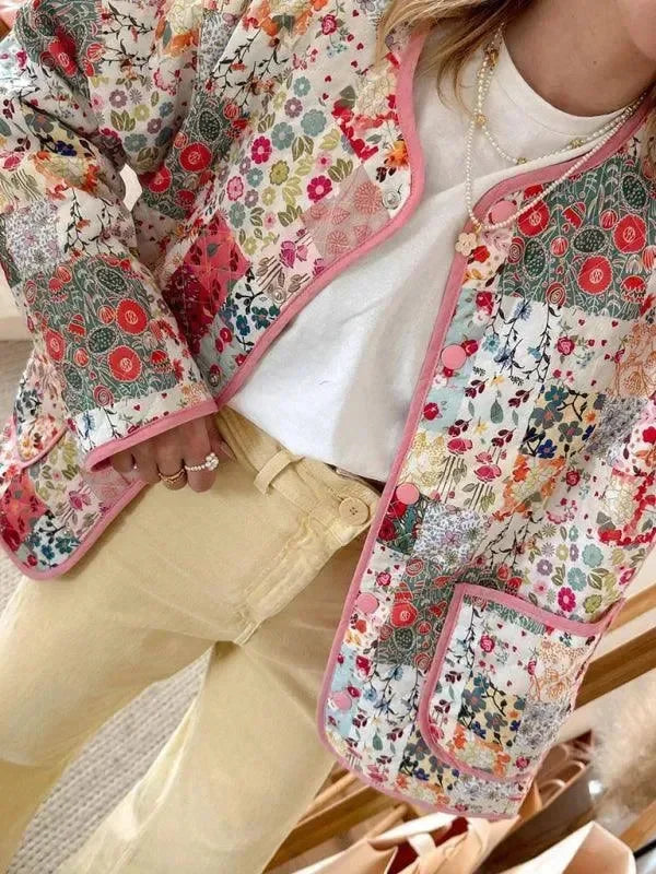 Stilla | Blomster Steppjakke Dame