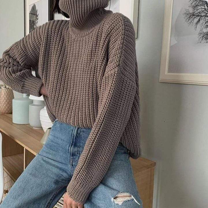 Stilla | Lange og Tykkere Pullover med Rullekrave til Damer
