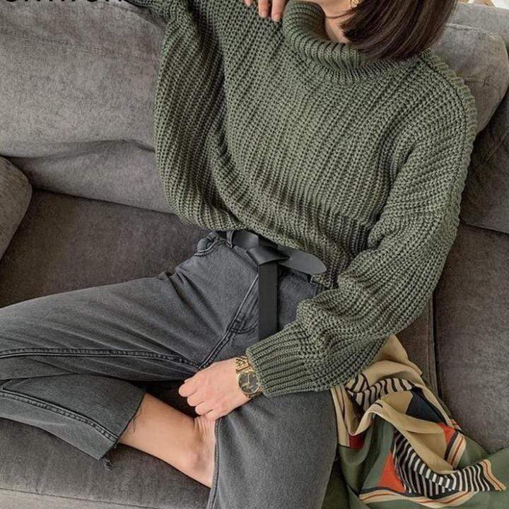 Stilla | Lange og Tykkere Pullover med Rullekrave til Damer