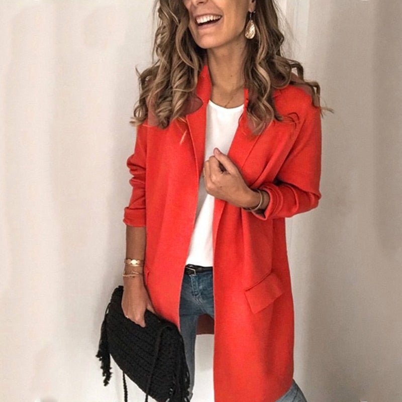 Stilla | Lang Og Elegant Blazer Strikjakke