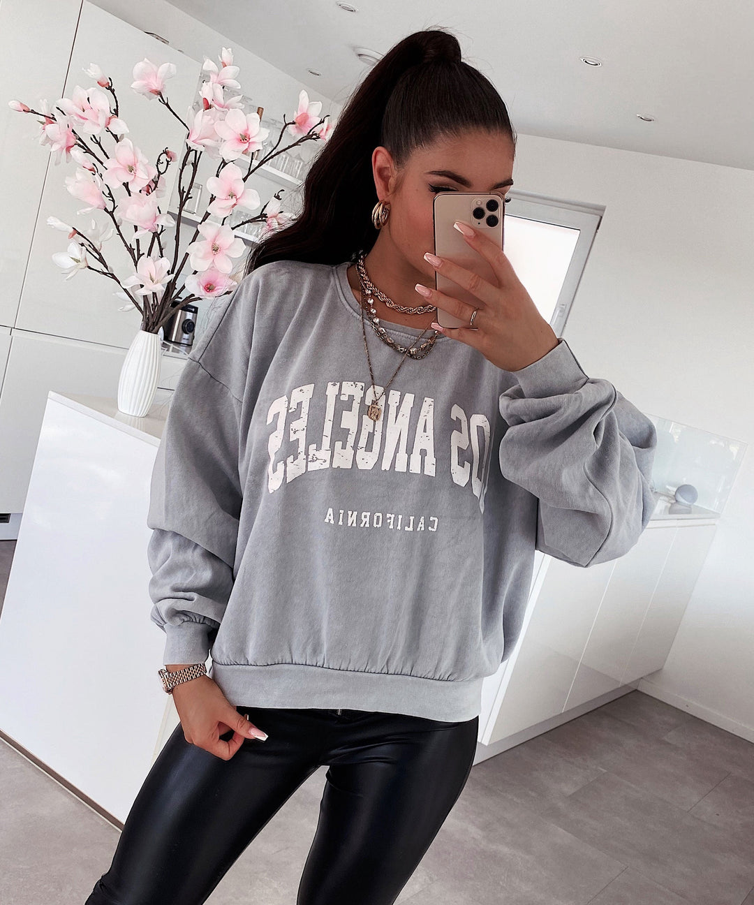 Stilla | Behagelig Grafisk Sweatshirt