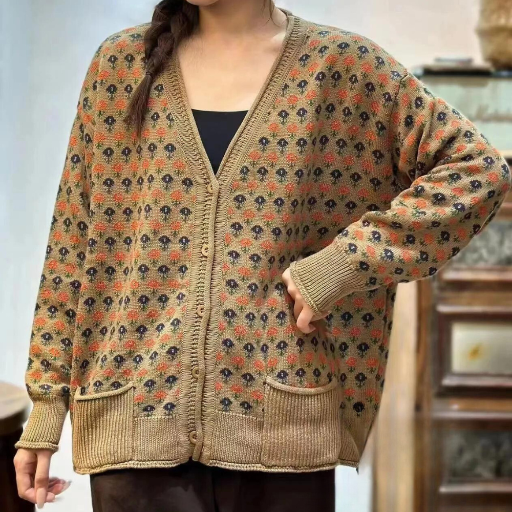 Stilla | Elegant blomster cardigan til kvinder