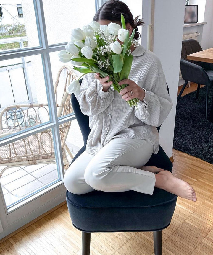 Stilla | Let Musselin Bluse Beige