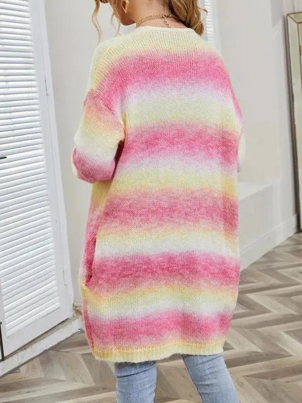 Stilla | Tie Dye Dame Strikjakke Trøje
