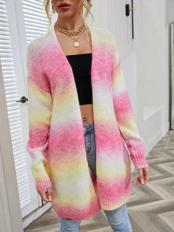 Stilla | Tie Dye Dame Strikjakke Trøje