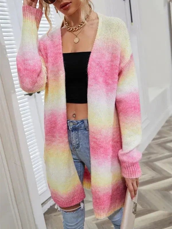Stilla | Tie Dye Dame Strikjakke Trøje