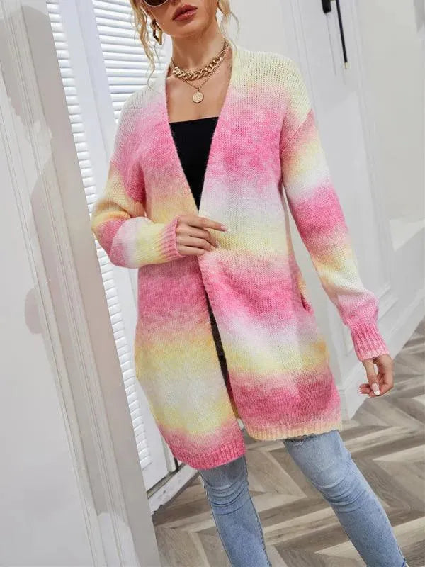 Stilla | Tie Dye Dame Strikjakke Trøje