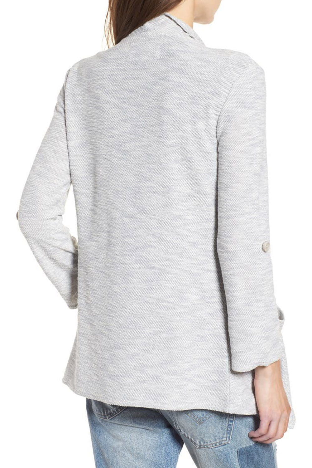 Stilla | Elegant strikjakke med draperet forside