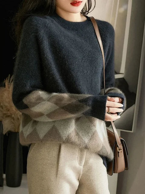 Stilla | Elegant Pullover med Geometrisk Mønster