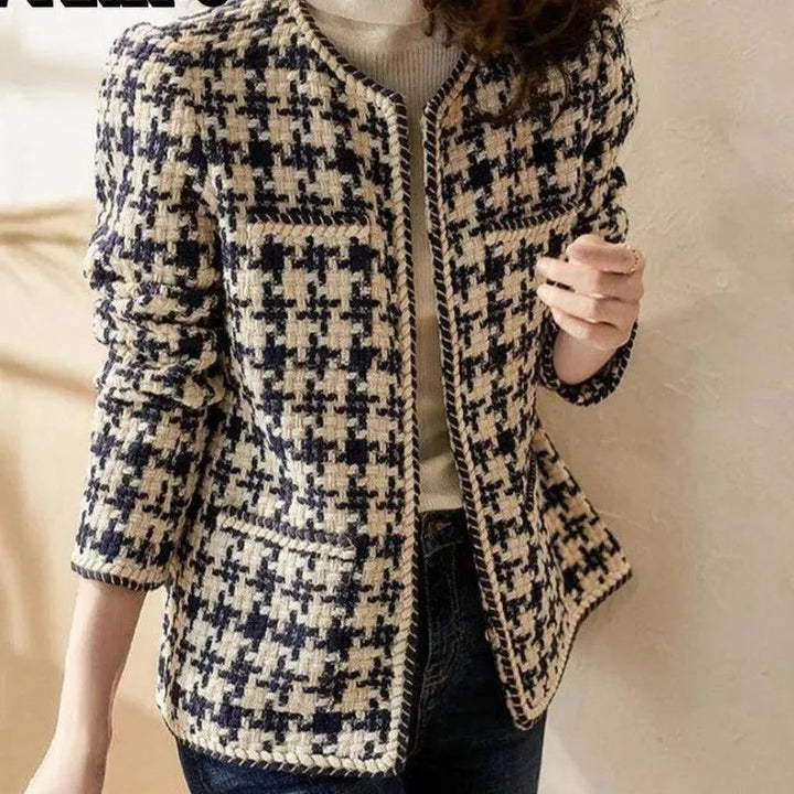 Stilla | Gitter Tartan Tweed Jakke Damer