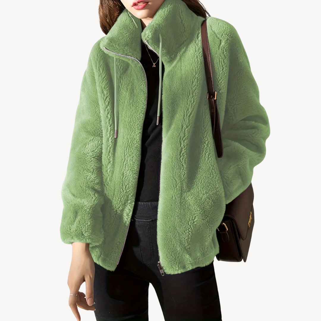Stilla | Dame Künst pels Zip-Up Jakke