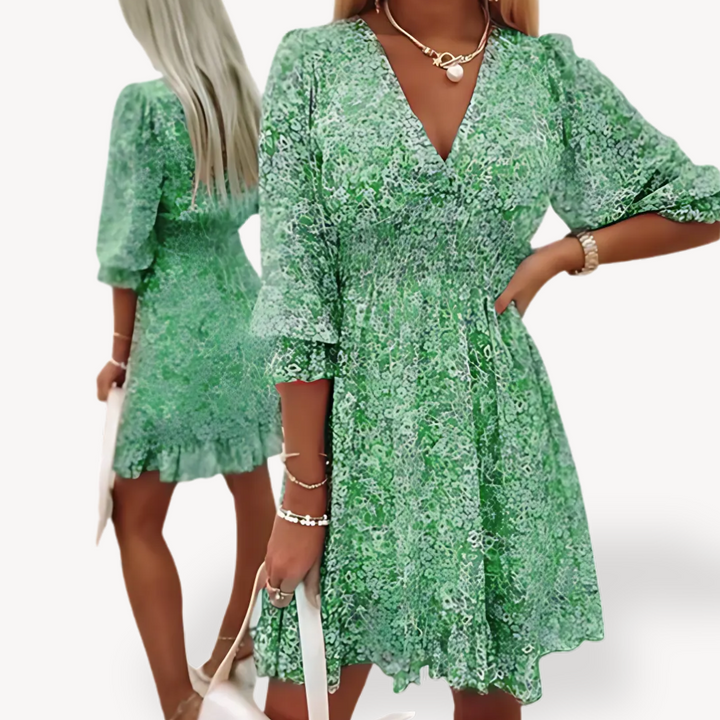 Stilla | Kvinders Blomster Chiffon Midi Kjole