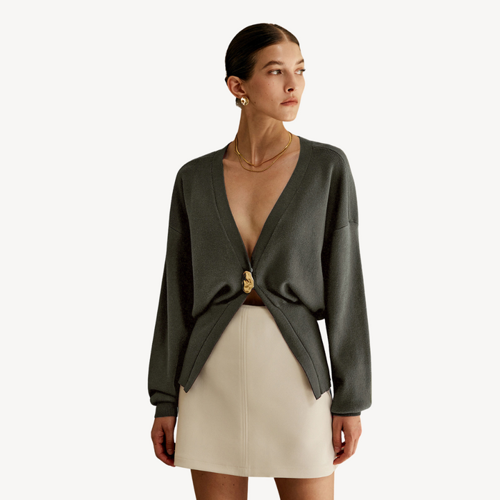 Stilla | Dame Strik V-Udskæring Cardigan Pullover