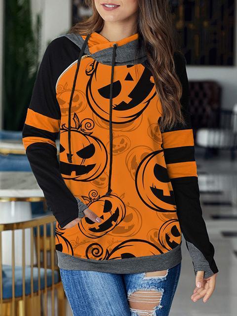 Stilla | Halloween Græskar Print Snortrøje