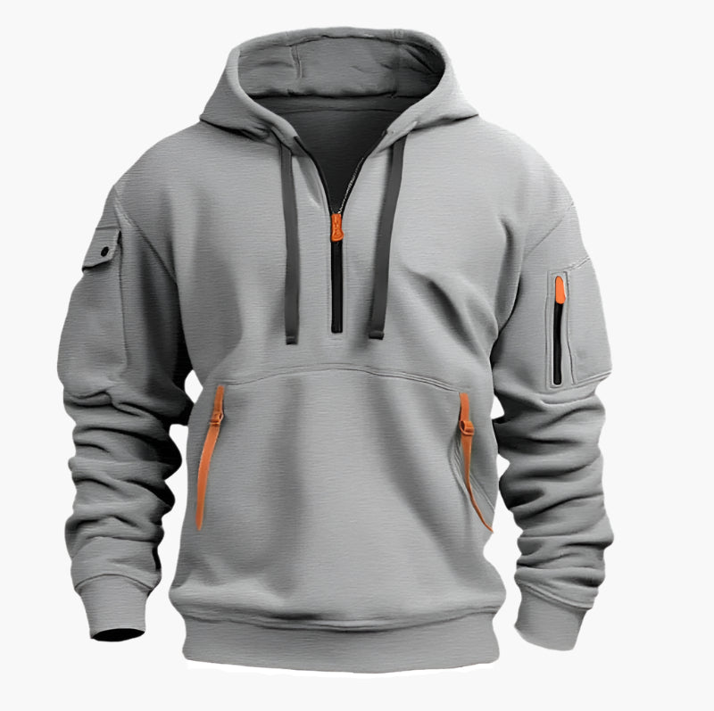 Stilla | Hoodie med Lynlås - Funktionel Fritidshoodie til Hverdag & Udendørs