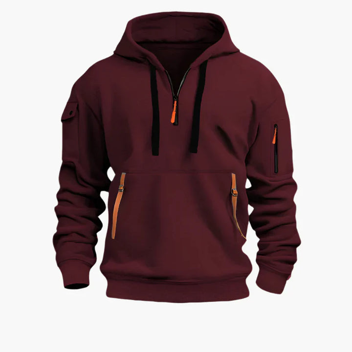 Stilla | Hoodie med Lynlås - Funktionel Fritidshoodie til Hverdag & Udendørs