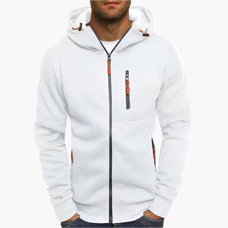 Stilla | Hættetrøje Sportiv Fritid - Behagelig Hoodie med Lynlås og Lommer