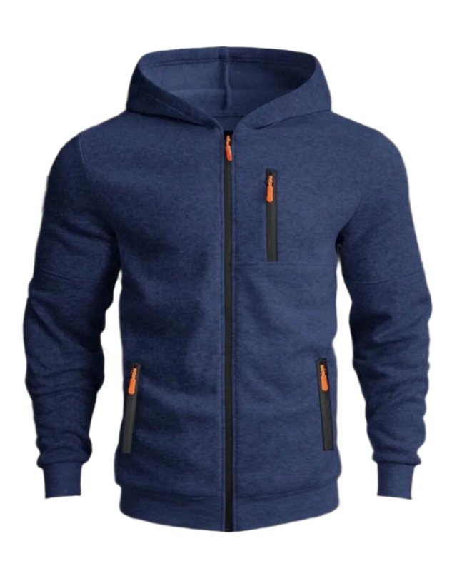 Stilla | Hættetrøje Sportiv Fritid - Behagelig Hoodie med Lynlås og Lommer
