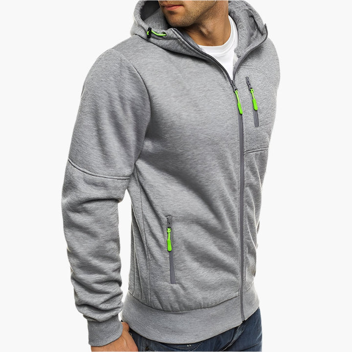 Stilla | Hættetrøje Sportiv Fritid - Behagelig Hoodie med Lynlås og Lommer