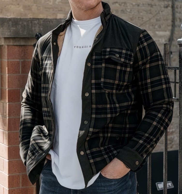 Stilla | Udendørs Flanneljakke I Skovhugger-Stil med Fleece - Fritids- og Arbejdsjakke
