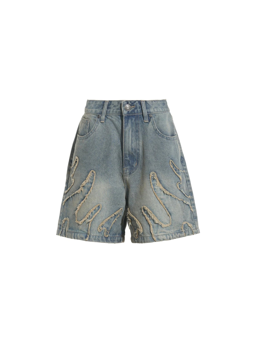 Stilla | Denimshorts Med Lav Talje Og Knælængde