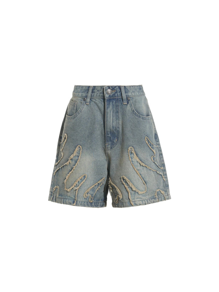 Stilla | Denimshorts Med Lav Talje Og Knælængde
