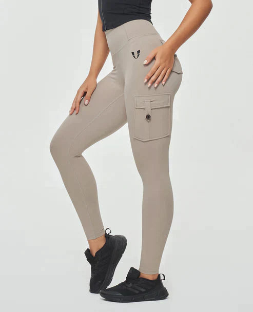 Stilla | Cargo Leggings Med Høj Talje