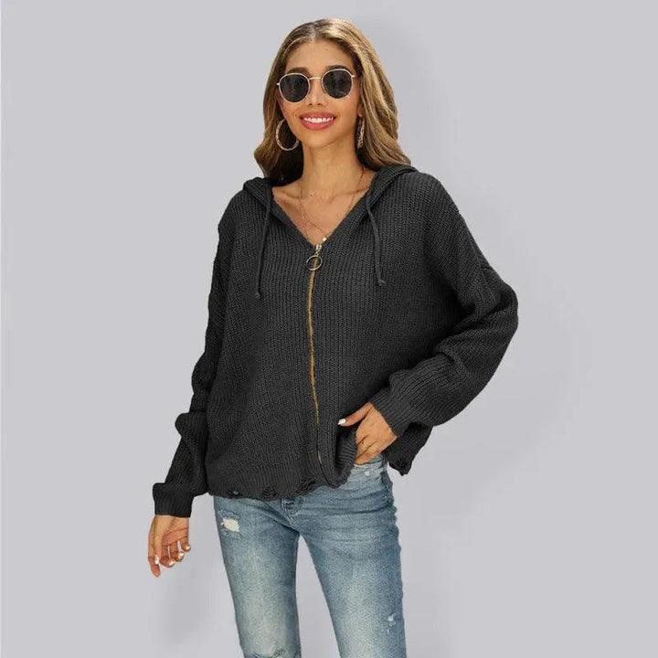 Stilla | Hole Kvinder Strikjakke Pullover