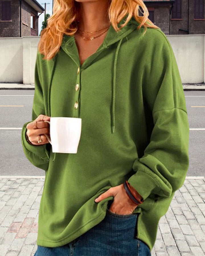 Stilla | Hoodie med knaplukning