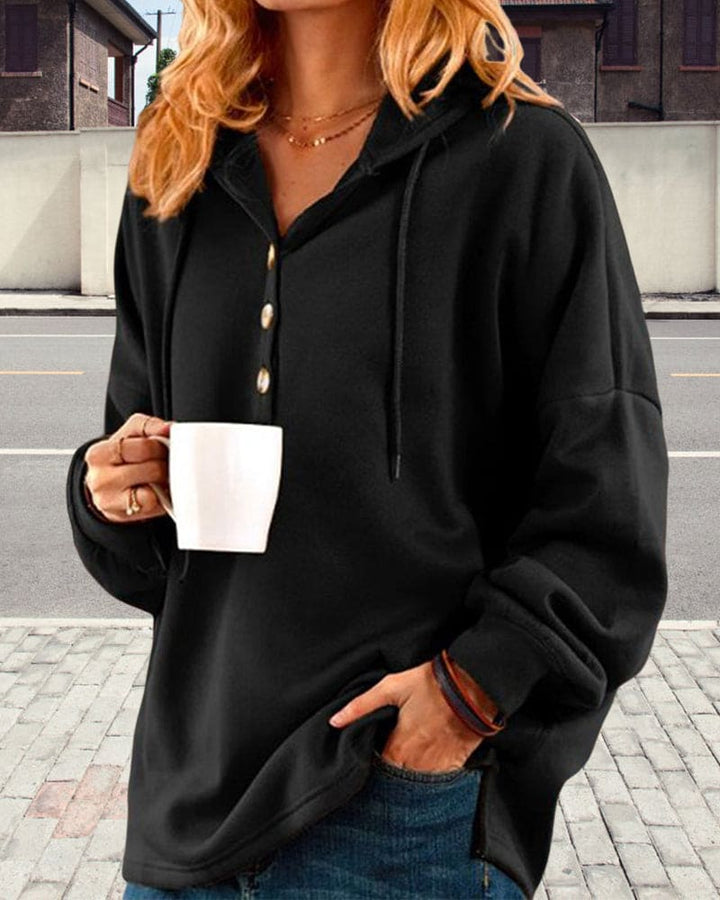 Stilla | Hoodie med knaplukning