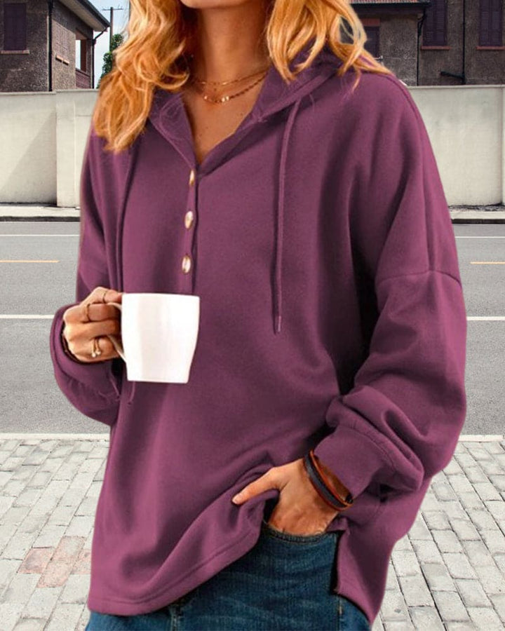 Stilla | Hoodie med knaplukning