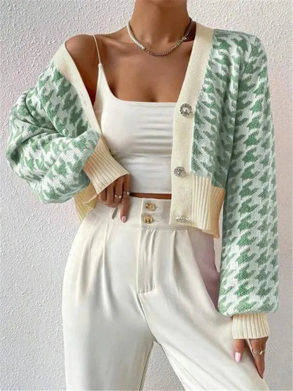 Stilla | Lanterneærme Strikjakke Pullover