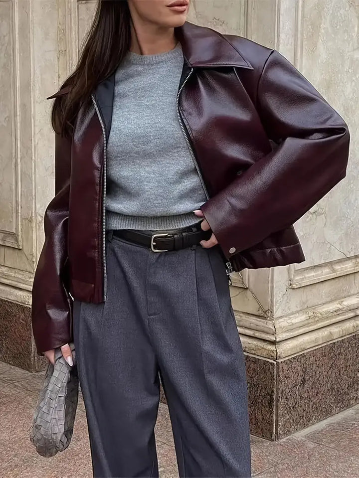 Stilla | Elegant Oversized Læderjakke