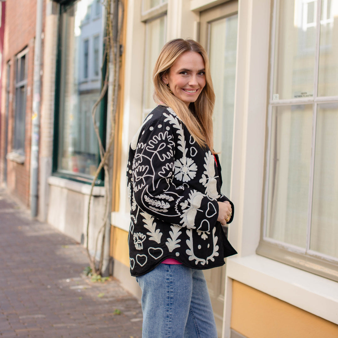 Stilla | Sissy Jakke Sort og Hvid