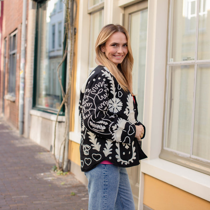 Stilla | Sissy Jakke Sort og Hvid