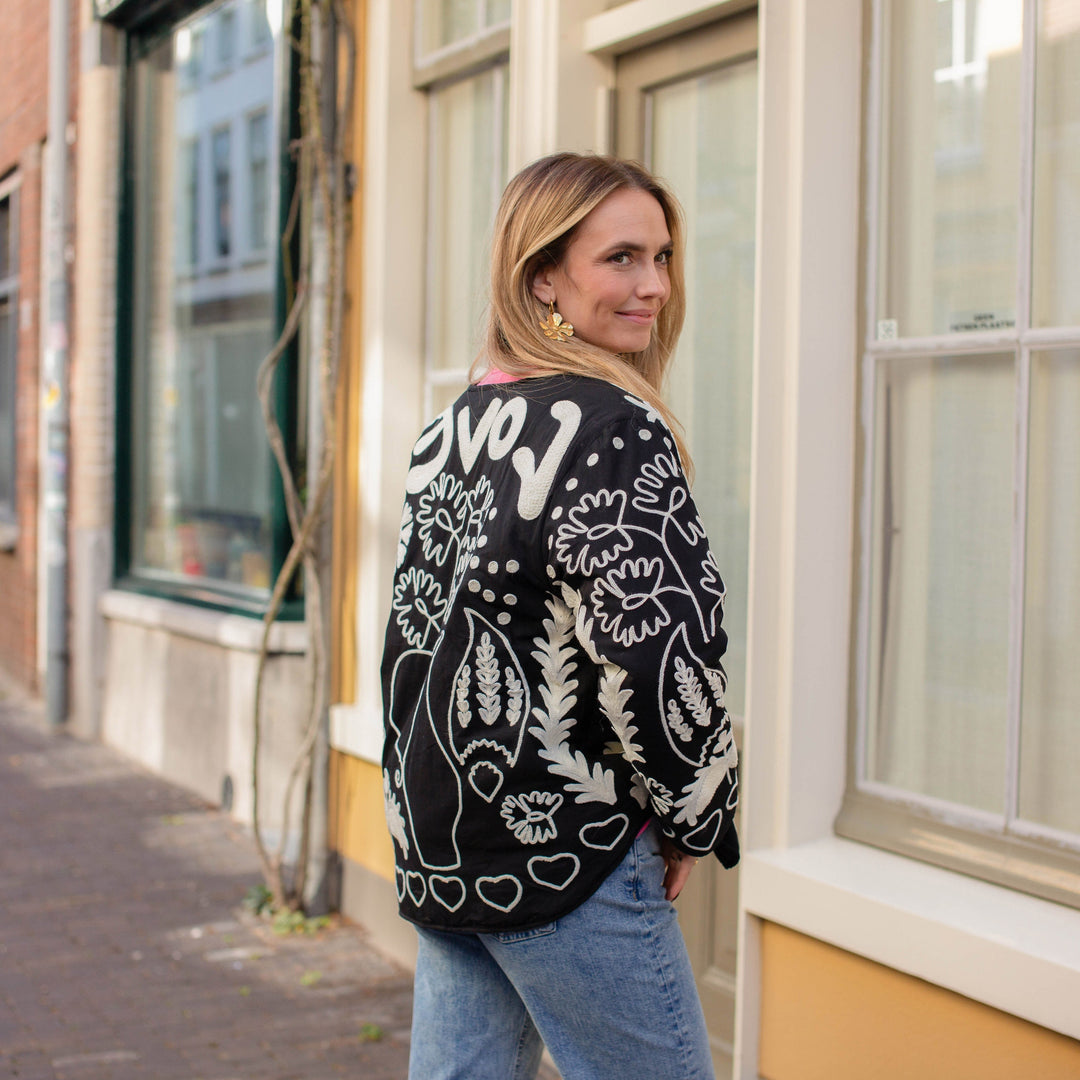Stilla | Sissy Jakke Sort og Hvid