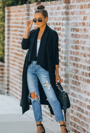 Stilla | Strickjacke Mit Drapierung