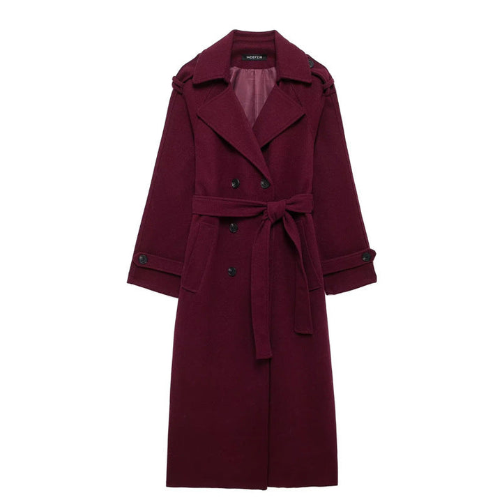Stilla | Bordeaux Trenchcoat Til Damer